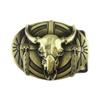 Oval Tribal Bull Skull Belt Buckle - Warrior Design, 3.8cm Personalized Smooth Buckle