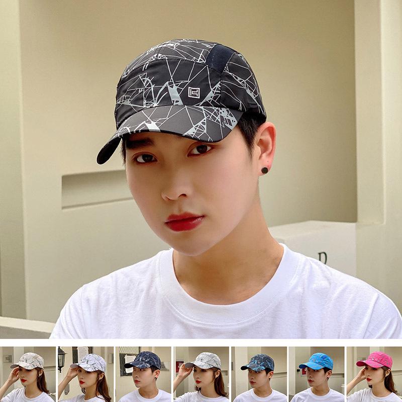 

Unisex Summer Sun Hat: Quick-Dry, Breathable, All-Over Print Sports Cap Adjustable темно-сірий