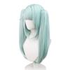 Anime Cosplay Wig Cyberpunk Edgerunners Rebecca Cosplay Wig Double Ponytails Cyan-blue Wig Cosplay Heat Resistant Synthetic Wigs