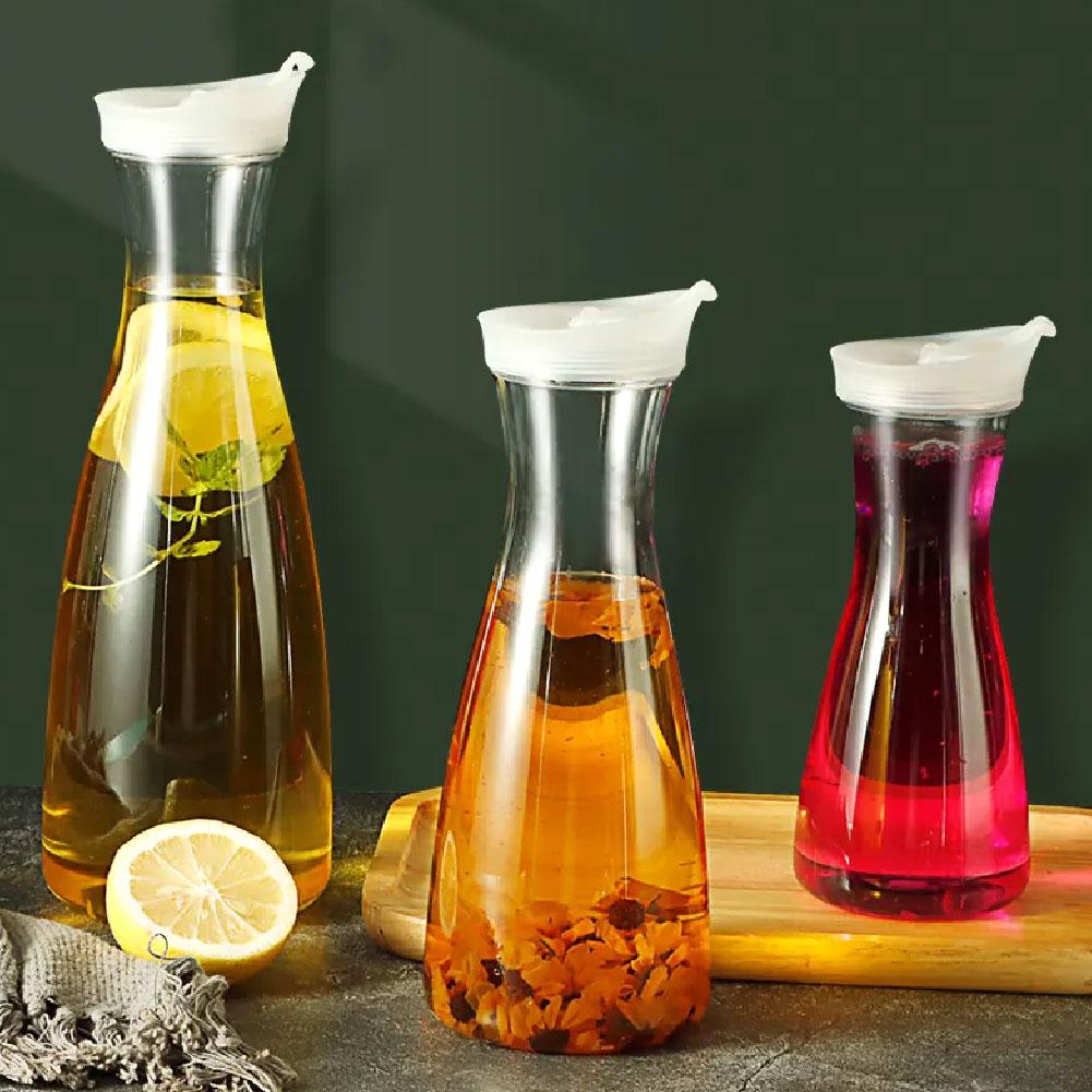 600ml/1600ml Plastic Water Jug Transparent Juice Tea Milk Large Capacity Bar Party Wine Beer Bottle Kitchen Drink Storage Pot