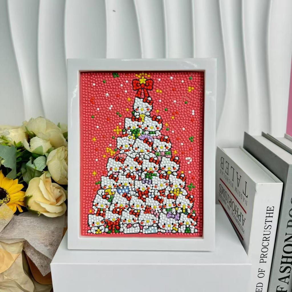 Children'S Diamond Painting Framed Handmade Diy Material Bag Sanrio Diamond Paste Painting Concentration Toy