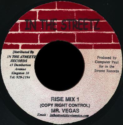 7inch Record MR. VEGAS - Rise NONE In The Streetz  Jamaica Reggae, Ska & Dub Used