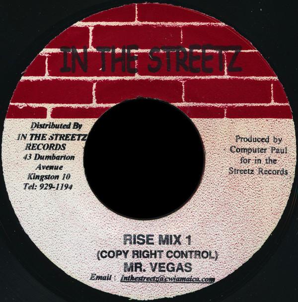 7inch Record MR. VEGAS - Rise NONE In The Streetz  Jamaica Reggae, Ska & Dub Used