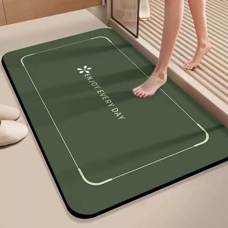 Diatom Mud Absorbent Floor Mat Bathroom Toilet Door Entry Non Slip Foot Mat Toilet Toilet Carpet