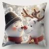 Christmas Cushions Santa Reindeer Snowman Dwarf Designs Polyester pillowcase, sofa decorative cushion cov Headboard Pillow