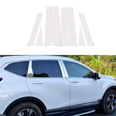 8Pcs Auto Fenster Säule Beiträge Türverkleidungen Abdeckung Aufkleber Aufkleber Für Honda CR-V 2023 Verchromt Zubehör
