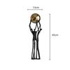 Metal Handicraft Abstract Portrait Sculpture Gold Ball-hugging Figure Metal Ornament Metal Figurine Home Decoration Accessories