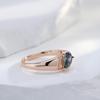 Drop Shape Colorful Zircon Smooth Geometric Rings Women Vintage Personality Jewelry