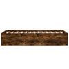 Floor Bed Frame Smoked Oak 80 x 200 cm Engineered Wood