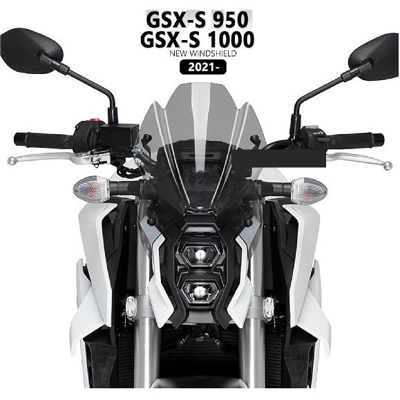 Motorcycle Accessories Sprot Windshield Windscreen Compatible with Suzuki GSX-S 950 GSXS 1000 GSX-S950 GSX-S1000 2021 2022 2023(Smoky Gray)
