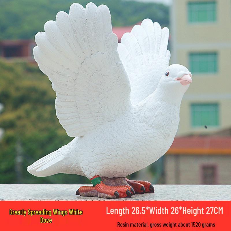 Dove Tree Resin Garden Ornaments: Outdoor Sculpture & Horticulture Set