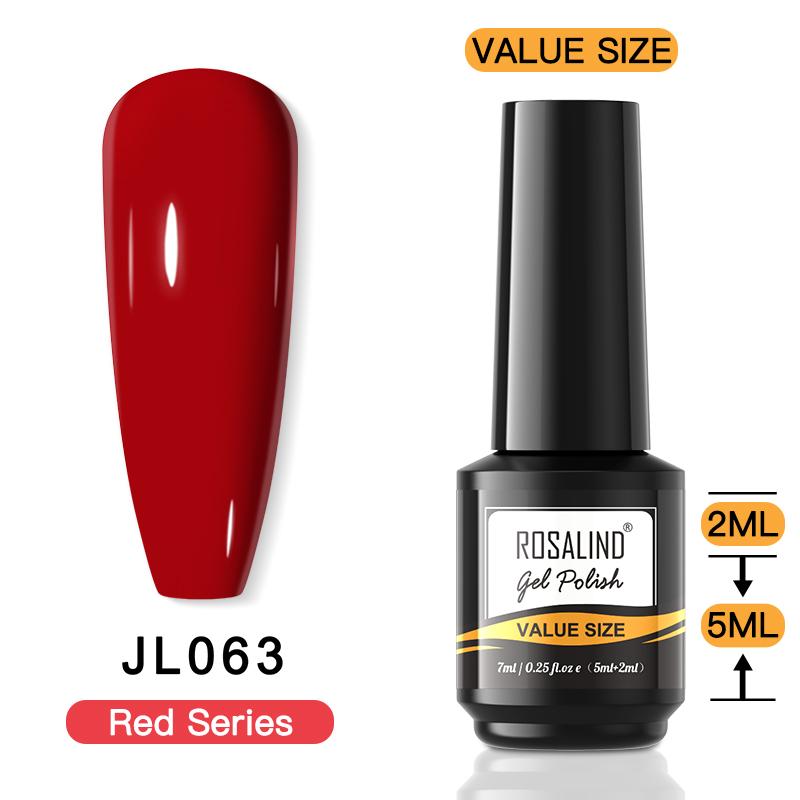 

ROSALIND Soak Off 7 мл Яскравий кольоровий гель для нігтів для дизайну нігтів LED/УФ-лампа