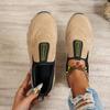 Fashion Comfortable Flat Heel Women's Sneakers 2025 Spring Solid Color Non-Slip Sports Shoes Women Slip-On Soft Sole Flats Plus Size 47