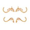 Earrings for Women S-Shape Cubic Zirconia Stud Earrings Jewelry Gift for Her On Valentine's Day Birthday Party