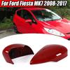 Red Wing Door Mirror Cover Passenger Shell 2PCS Fits Ford Fiesta MK7 2008-2017