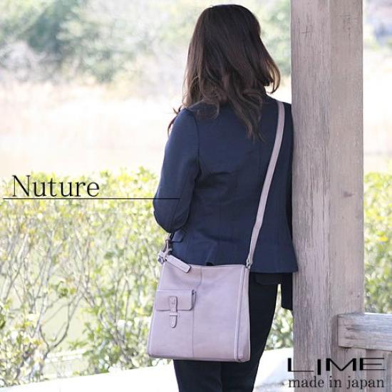 LIME made in Japan Genuine Leather Shoulder Bag L1055 Mustard Leather Bag Shoulder Crossbody Lime Nature Women's