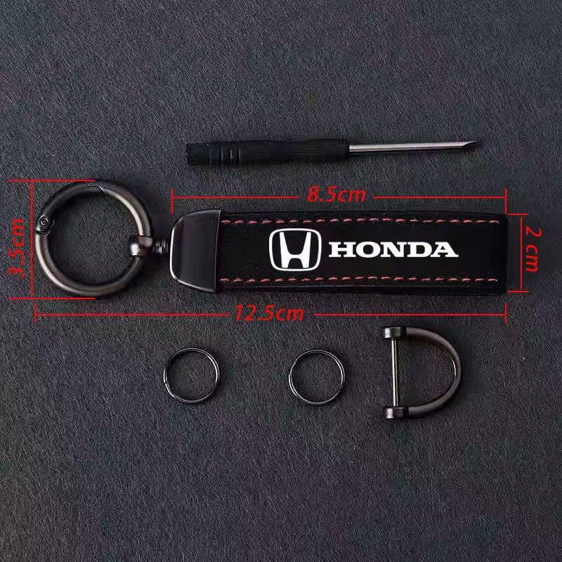 Honda Car Personalized, Leather Goods,Webbing ,Metal Keychain Accessories For Honda Civic FIT Accord Prelude CRV CRZ CRX Jazz OC3