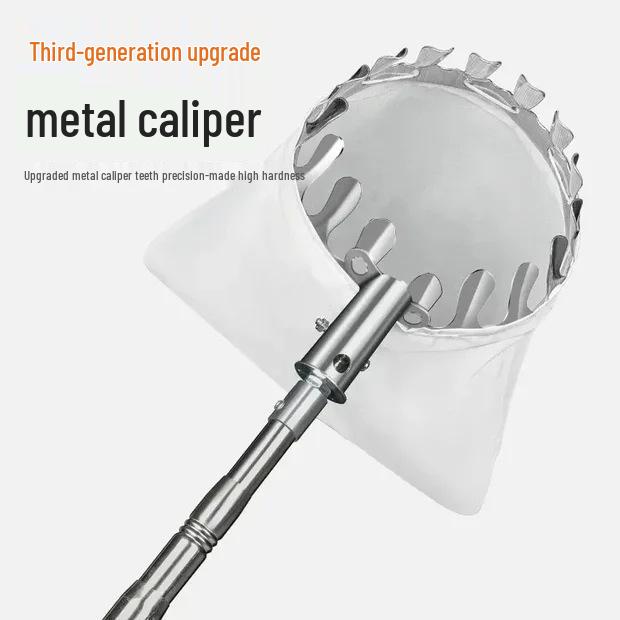 

Fruit Picker Telescopic Pole for Loquats, Apricots, and More - Stainless Steel, High-Altitude Harvesting Tool