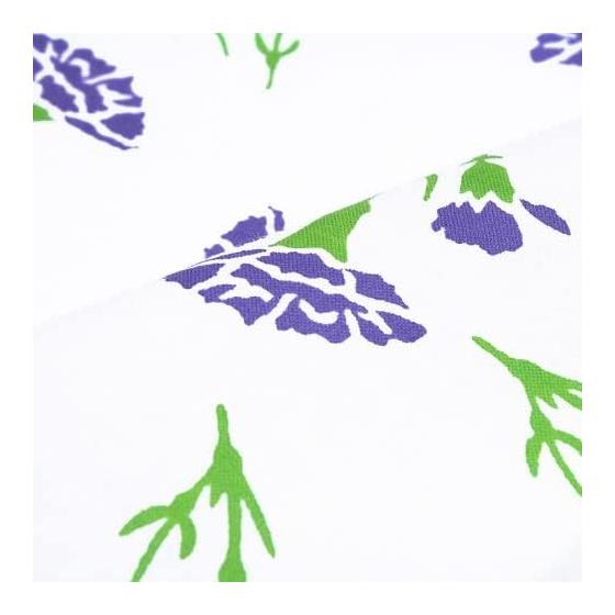 Somenbo Tenugui - Cute Carnations, Purple, Hand-Dyed, 100% Cotton, Tokuoka Fabric, Made in Japan, 35cm x 100cm, Mother's Day, Bouquet, Potted Plant,