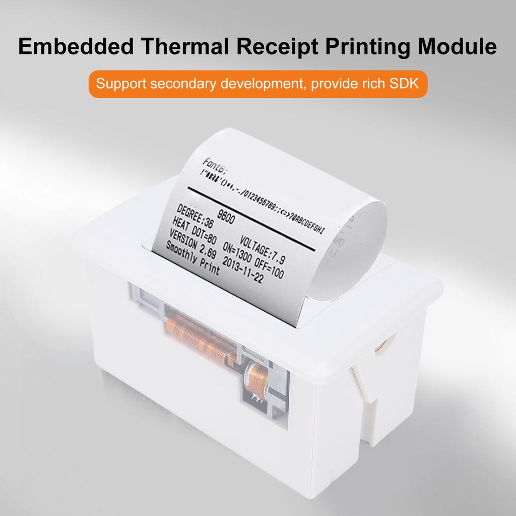 Embedded Thermal Receipt Printer 203dpi Serial Port Microcontroller Secondary Development MCU Printing Module USB TTL 232 BT