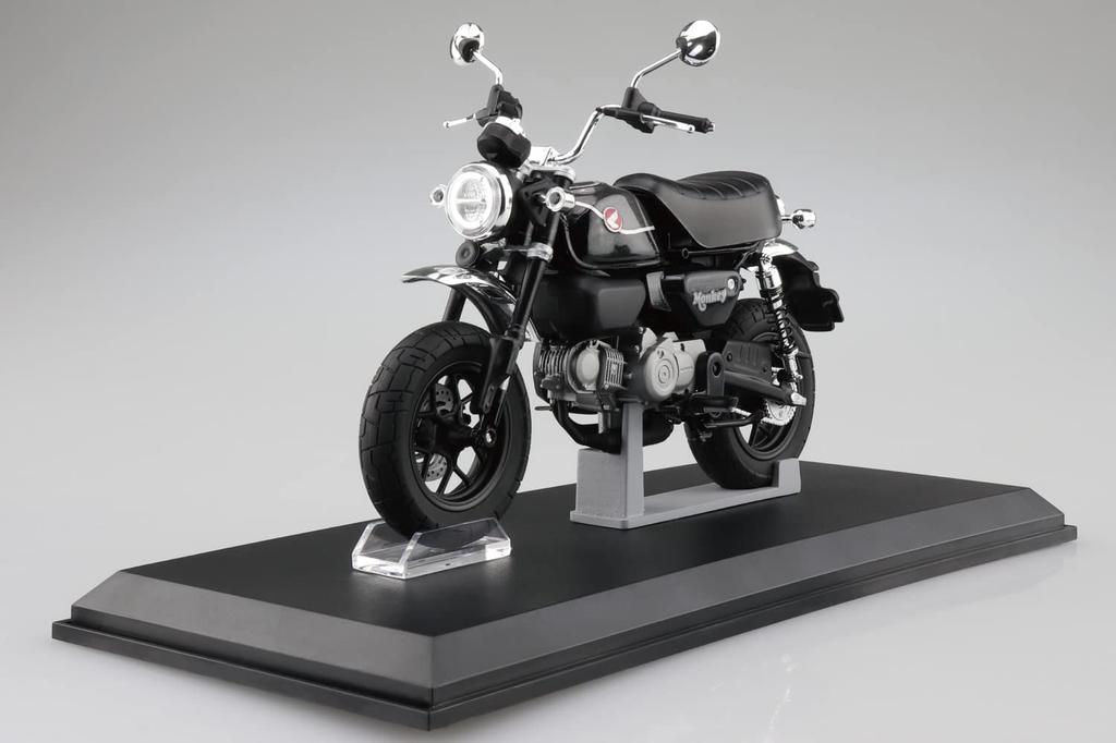 AOSHIMA Skynet 1/12 Completed Bike Honda Monkey125 '22 Pearl Shining Black