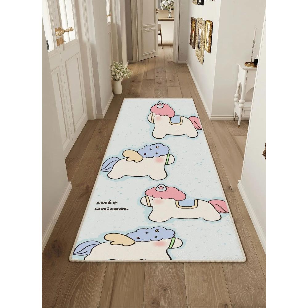 Aesthetic Hallway Mat - Heavy Duty Flannel Non-Shed Carpet for High Traffic Areas Decor - Home Decor