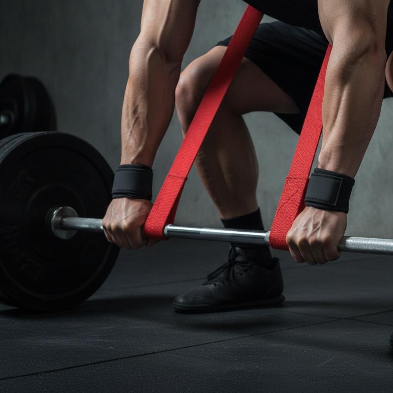 1 para Wytrzymałe Paski do Podnoszenia Ciężarów Szybko Zapinane Antypoślizgowe Paski na Nadgarstki do Siłowni do Martwego Ciągu Sztangi Podciągania Powerliftingu