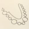 Luxury Women's Waist Chain Large Circle Shape Metal Chain  Fashion Accessories Belt