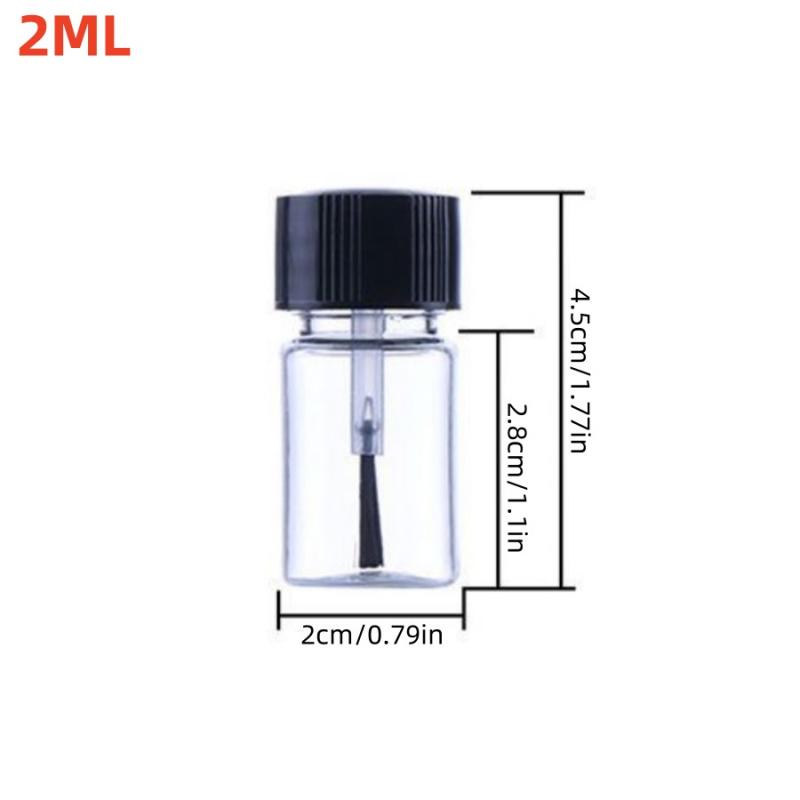 2/5PCS 5mlBrush Bottle Dispensing Bottle Essential Oil Foundation Concealer Lip Gloss Perfume Nail Polish Dispensing Bottle Trav