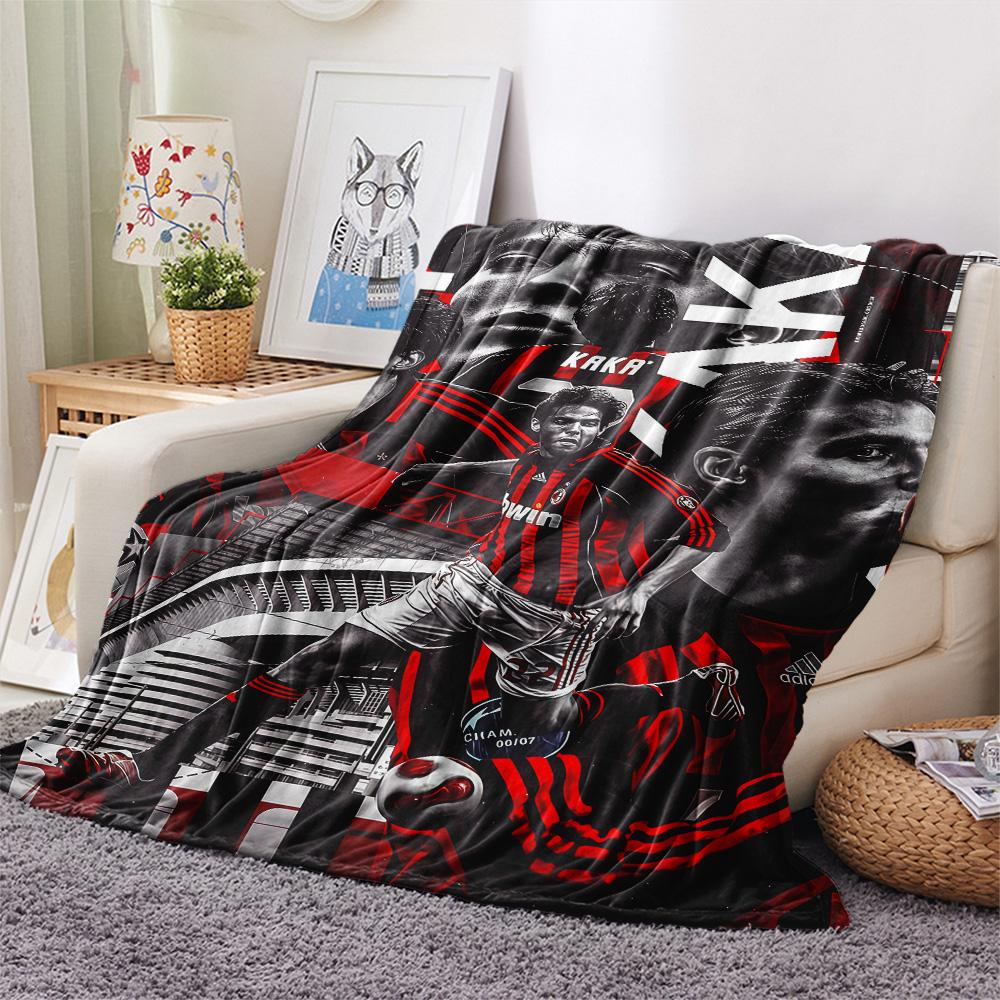 AC Milan Print FlAannel Blanket, High quality Comfortable for All Seasons, Home Decor, Warmth and Comfort