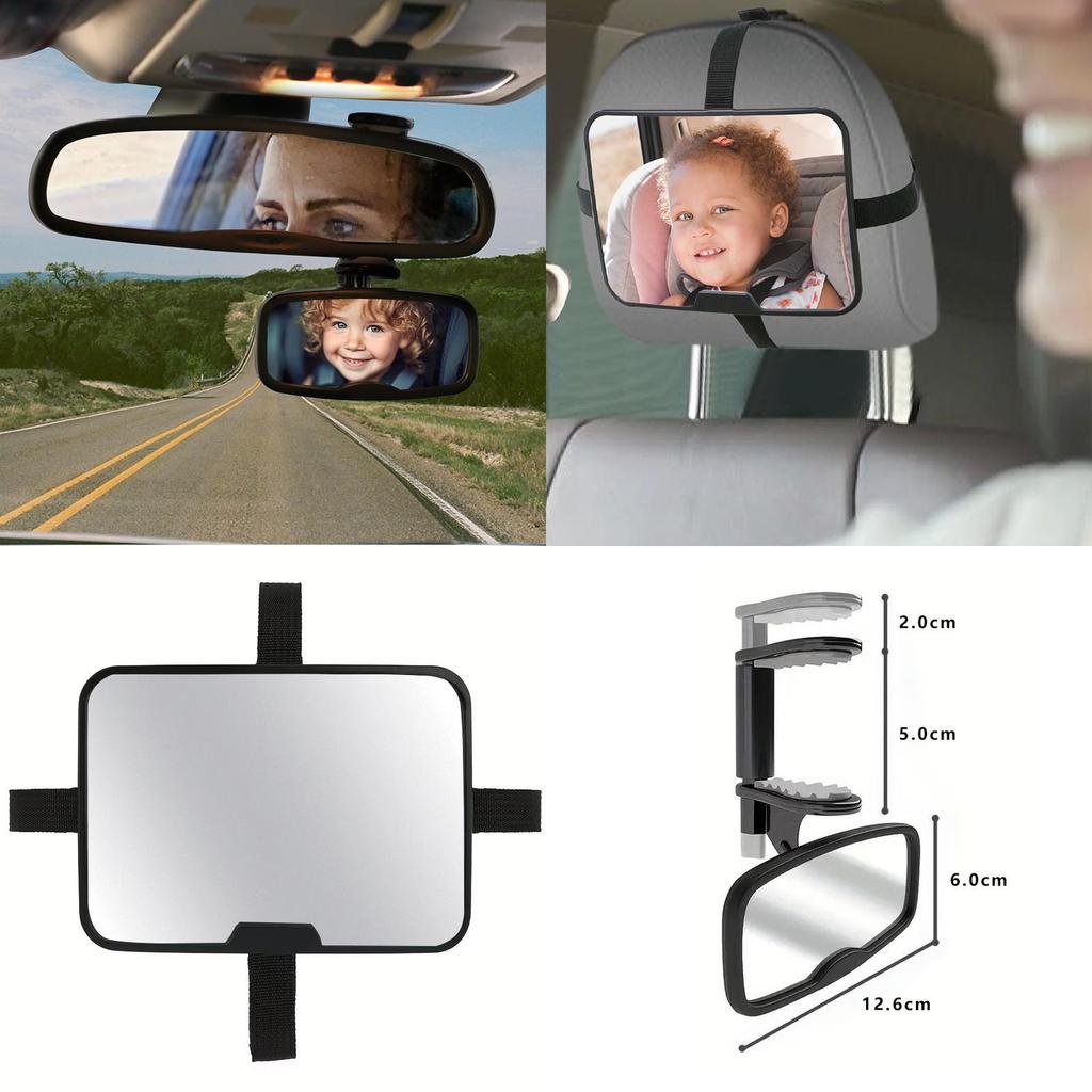 Childrens Car Observation Mirror With Abs Frame For Baby Rear Seat Monitoring