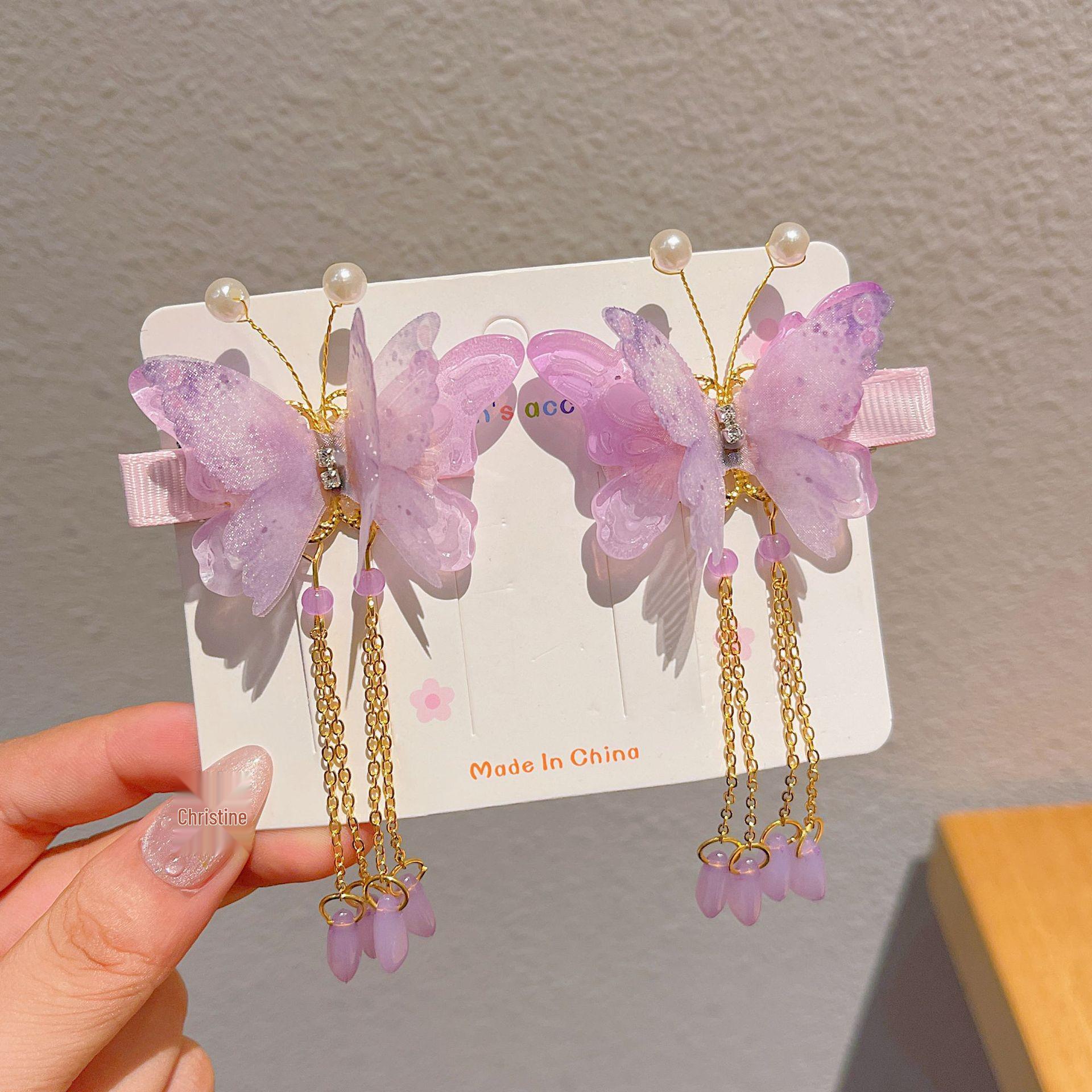 

Детская заколка для волос с кисточкой на Праздник середины осени - Цветочная заколка в древнем стиле для девочек в ханьфу