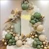 152PCS Green, Sand White, and Metal Balloon Set, Suitable for Decorating Weddings, Birthdays, Parties, and Bachelorette Parties