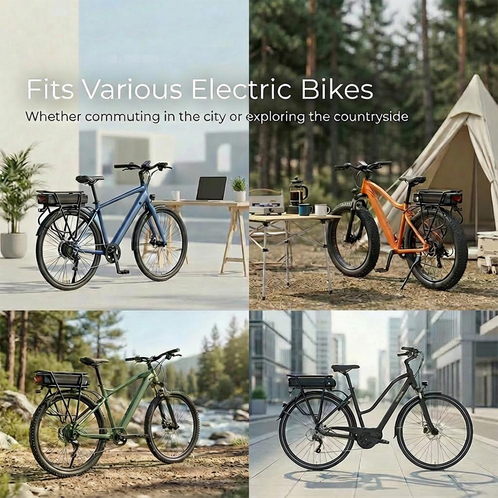21700 Cells 48V 31.2Ah Rear Rack Ebike Battery 50A BMS XT60 Connector 1000 Cycles LED Display EU Warehouse Fast Shipping