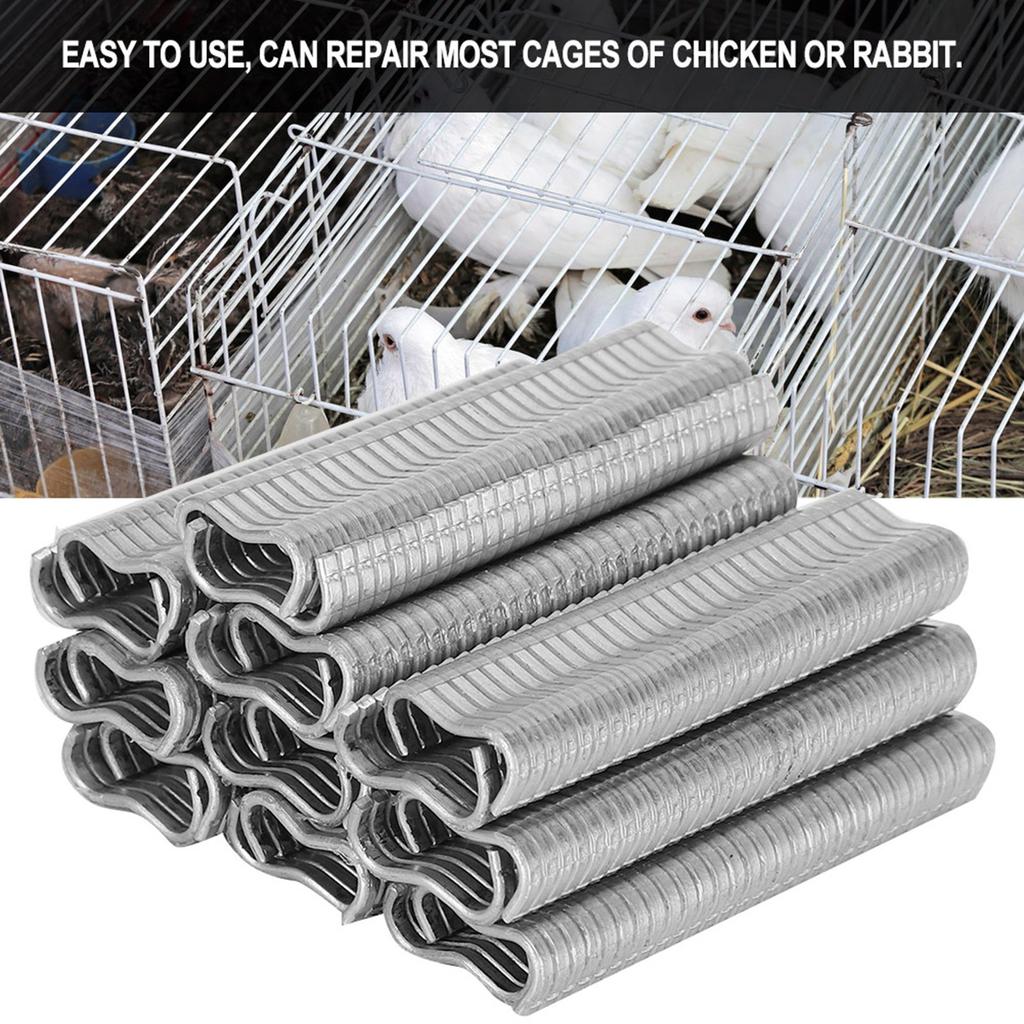 Metal Ring Staples Buckle 2.0 M Nail Kit Ring Plier Tool for Chicken Rabbit Cage