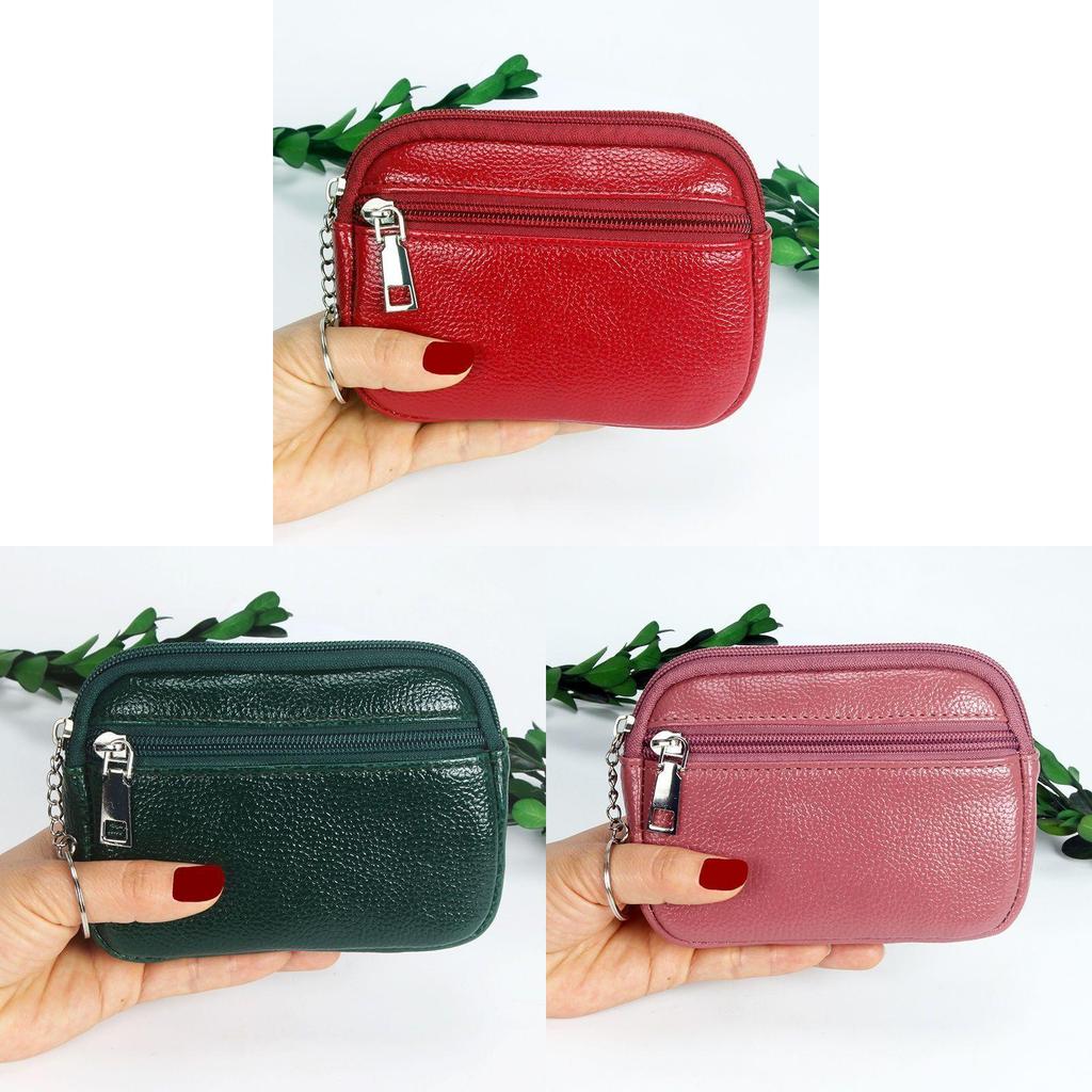 Porte-monnaie uni à fermeture éclair Design compact pour un usage quotidien