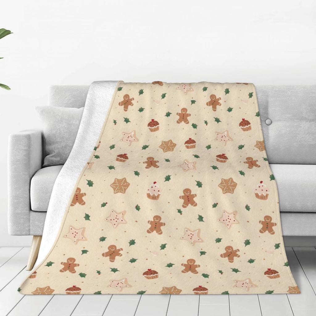 Custom Merry Christmas Wallpaper Blanket 3D Printed Soft Flannel Fleece Warm Throw Blankets For Office Bedroom Sofa Quilt