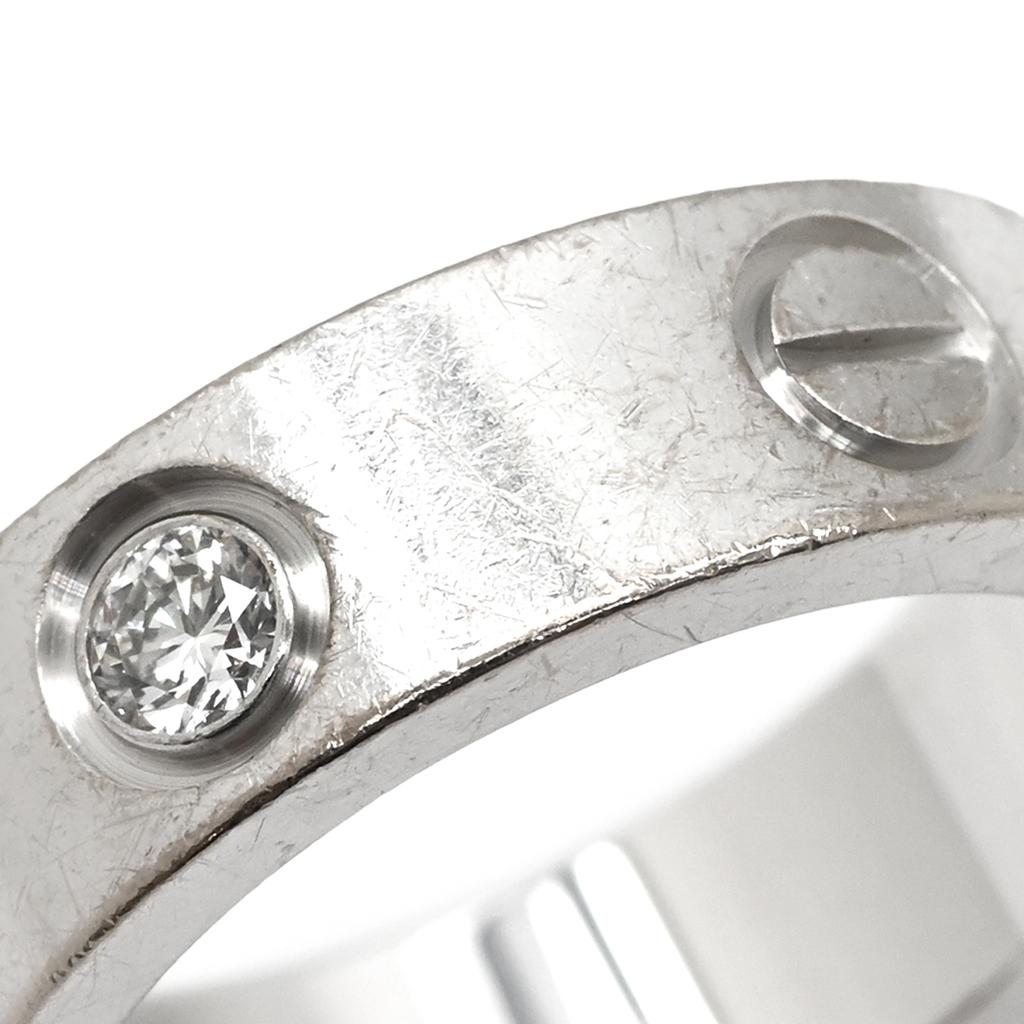 Cartier B4032500 love Love Ring half diamondRing ring K18WG/diamond #10(JP Size) Array