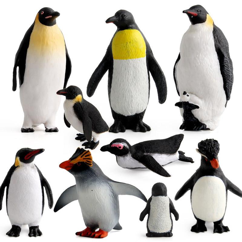 Modèle d'Animal Marin Réaliste en PVC Figurine de Manchot Empereur Antarctique Pour Collectionneurs Et Décoration