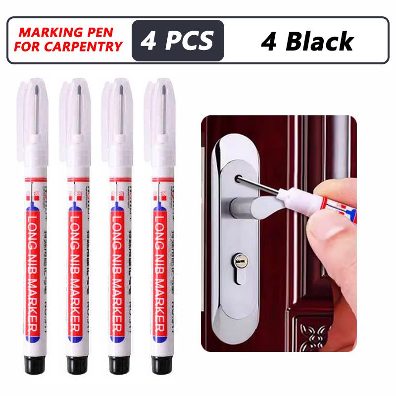 20mm Deep Hole Long Nib Head Markers For Metal Perforating Pen Waterproof Bathroom Woodworking Decoration Multi-Purpose