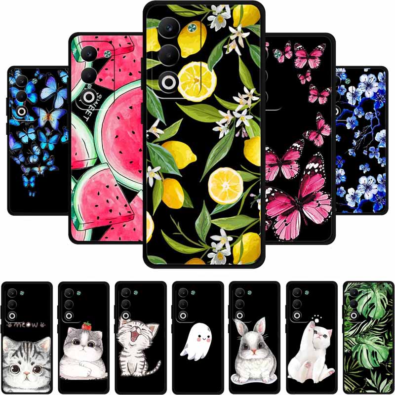 Coque For OPPO A5m A5i Pro Case Cartoon Cat Black Silicone TPU Soft Phone Case For OPPO A5 5G 4G Global Back Cover Case Funda
