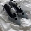 Fashion Elegant Pointed Toe Shoes Ladies Outdoor High Heel Sandalias New 2026 Summer Blue Women Simple comfortable Sandals