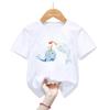 Summer Collection Watercolor Narwhal Print Tshirt for GirlsBoys Rainbow Kids Boys and Girl Clothes TOPS Fashion Modal Fabric