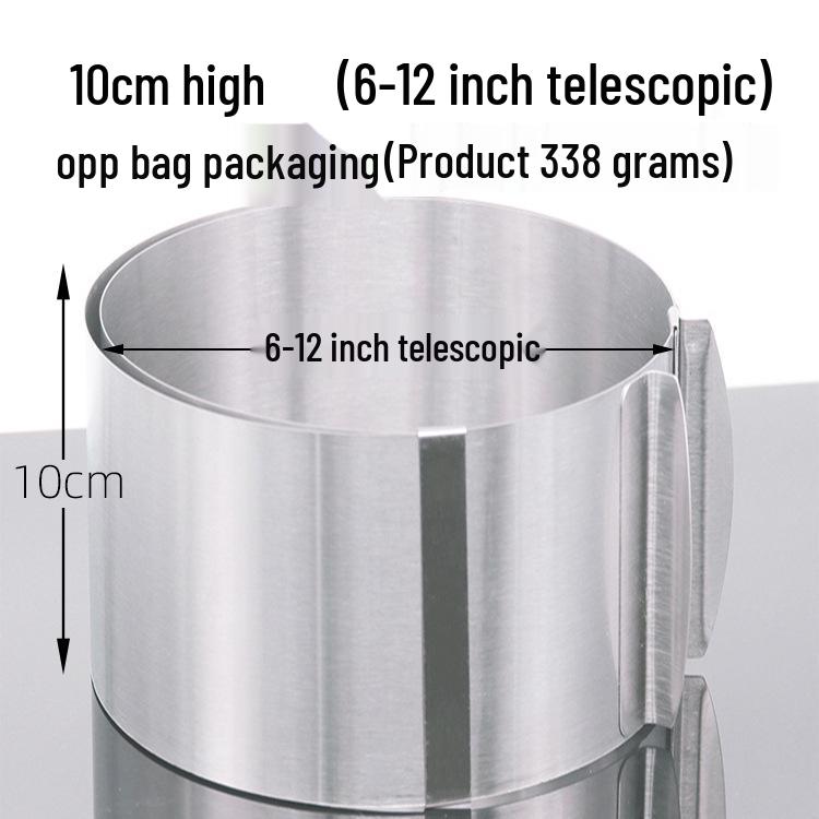 Set mit 9 Mousse-Ringen aus Edelstahl, 15,24-30,48 cm Kuchenback- und Käsekuchen-Schichtformen