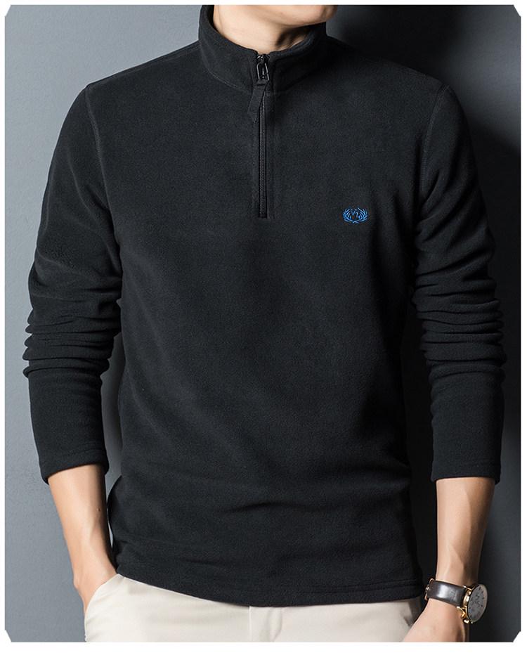 Men's Autumn/Winter Woodpecker Polartec Half-High Collar Zipper Fleece Hoodie