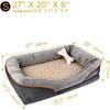 Orthopedic Dog Bed - Joyelf - Small - Memory Foam - Washable Cover - Toy Included