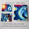 Wolf Starry Swirl. Bedding Duvet Cover Sets Duvet Covers Pillowcases Gifts (1 * Duvet Cover 2 * Pillowcases, Without Duvet Insert)