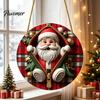 Indoor Holiday Home Ornaments Double-sided Acrylic Christmas Hanging Ornaments, Xmas Cartoon Snowman/Penguin/Gingerbread Man/Santa Claus Lightweight