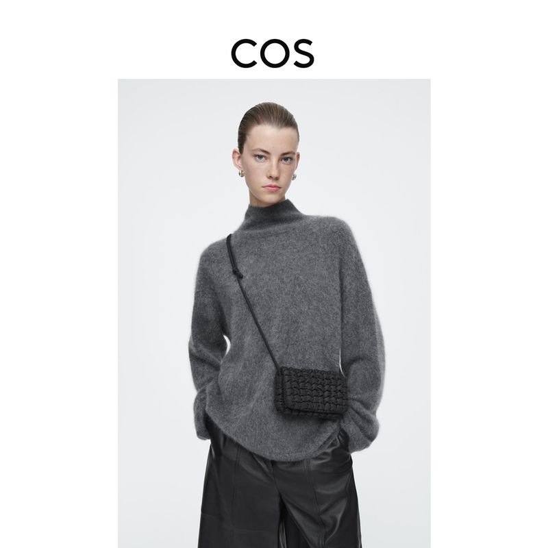 

Cos Women Quilting Texture Shoulder Postman Cloud Bag Black 1248879001 Black