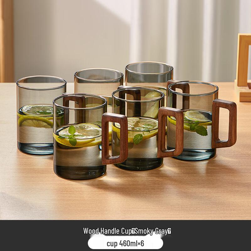 Naijiang Glass Drinking Cup Set with Handles